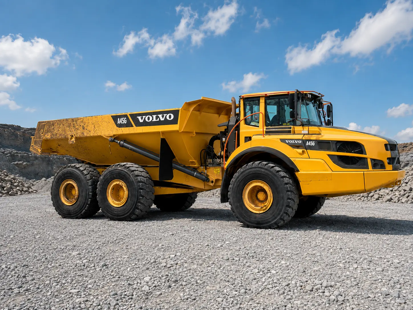 Camión articulado Volvo para minería y movimiento de materiales